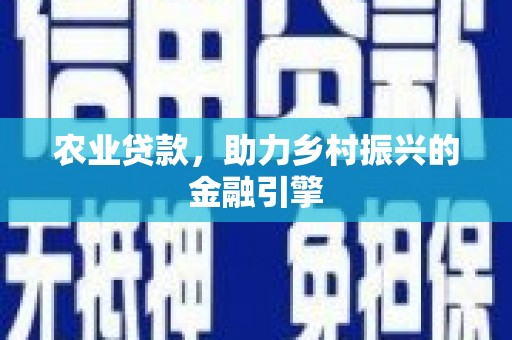 新龙农业贷款，助力乡村振兴的金融引擎