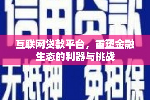 新龙互联网贷款平台，重塑金融生态的利器与挑战