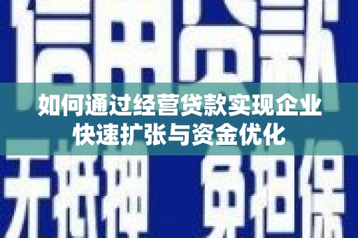 新龙如何通过经营贷款实现企业快速扩张与资金优化