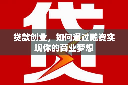 新龙贷款创业，如何通过融资实现你的商业梦想