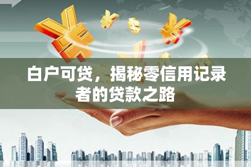新龙白户可贷，揭秘零信用记录者的贷款之路