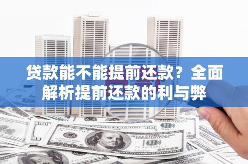新龙贷款能不能提前还款？全面解析提前还款的利与弊